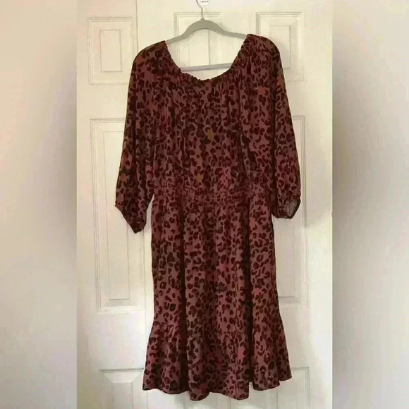 NWT Knox Rose Cheetah Print Knee Length Dress 2XL - Picture 7 of 8